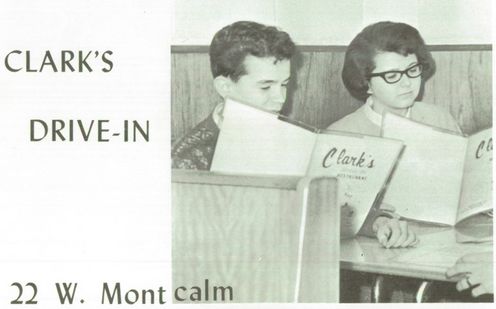 Clarks Drive-In and Restaurant - Old Yearbook Ads